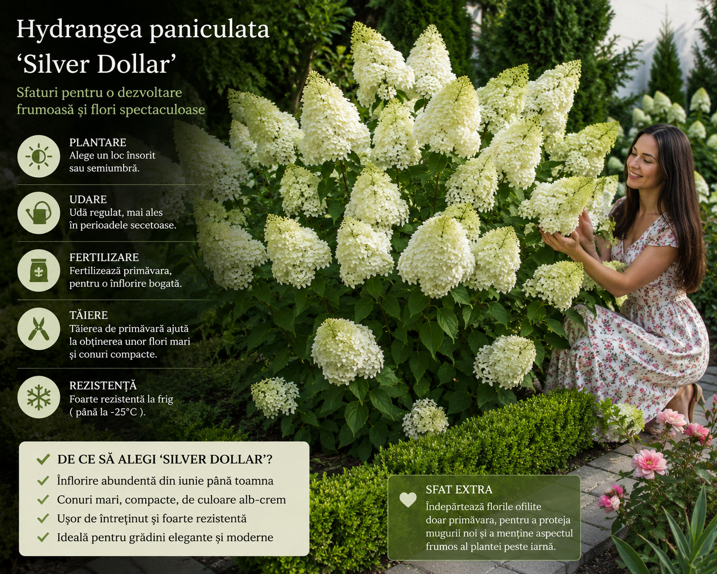 Hortensia Silver Dollar - Hydrangea Paniculata 'Silver Dollar'