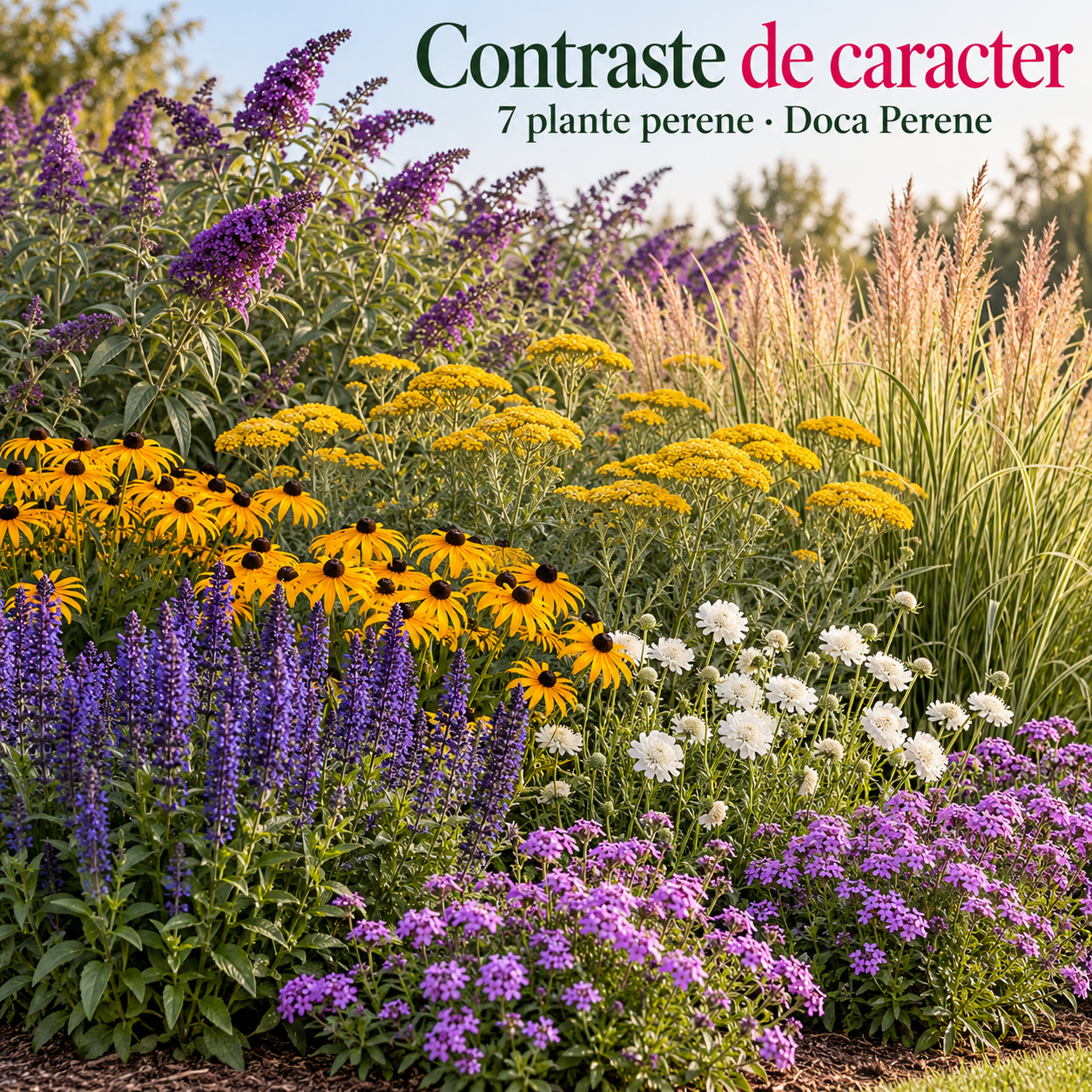 Contraste de caracter - Pachet de flori gata de plantat pt grădini mici