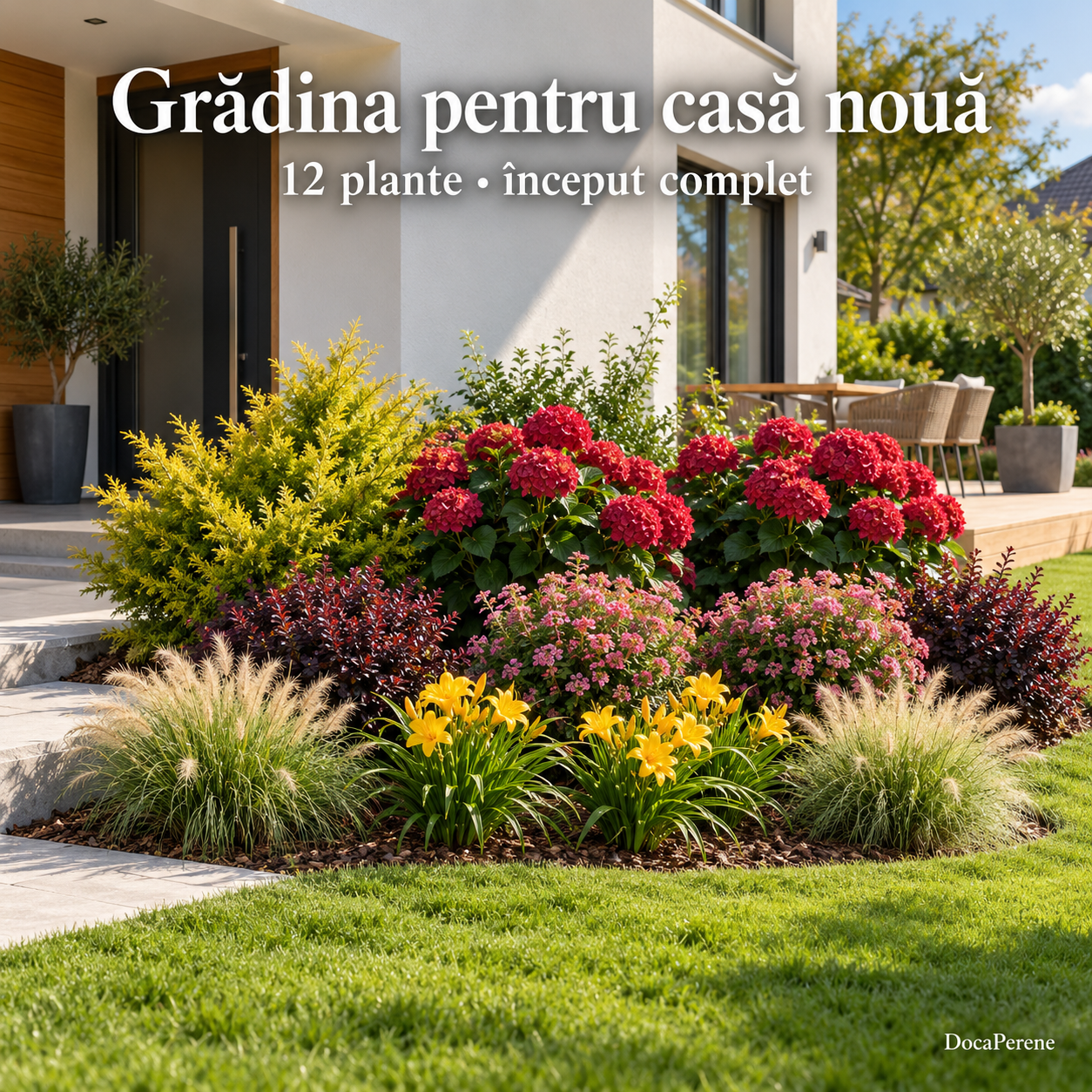 Grădina pentru casă nouă – 12 plante: structură, flori și iarbă ornamentală
