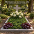 Mormânt cu hortensie albă – 9 plante pentru morminte la umbră