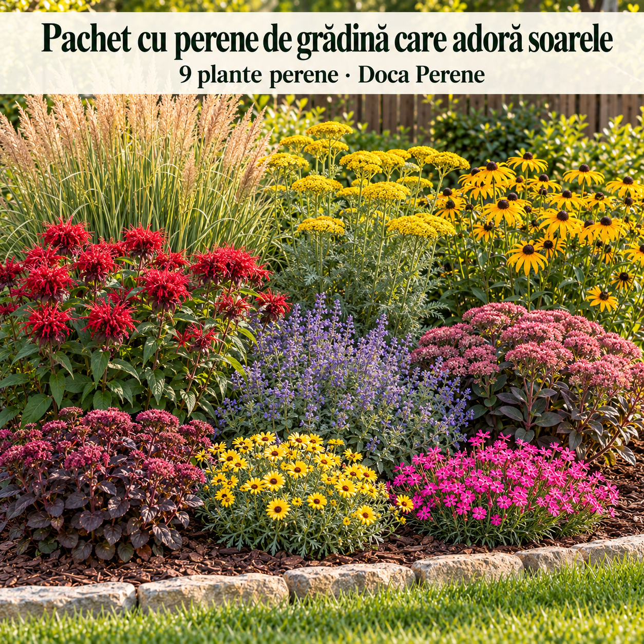 Pachet cu perene de grădină care adoră soarele
