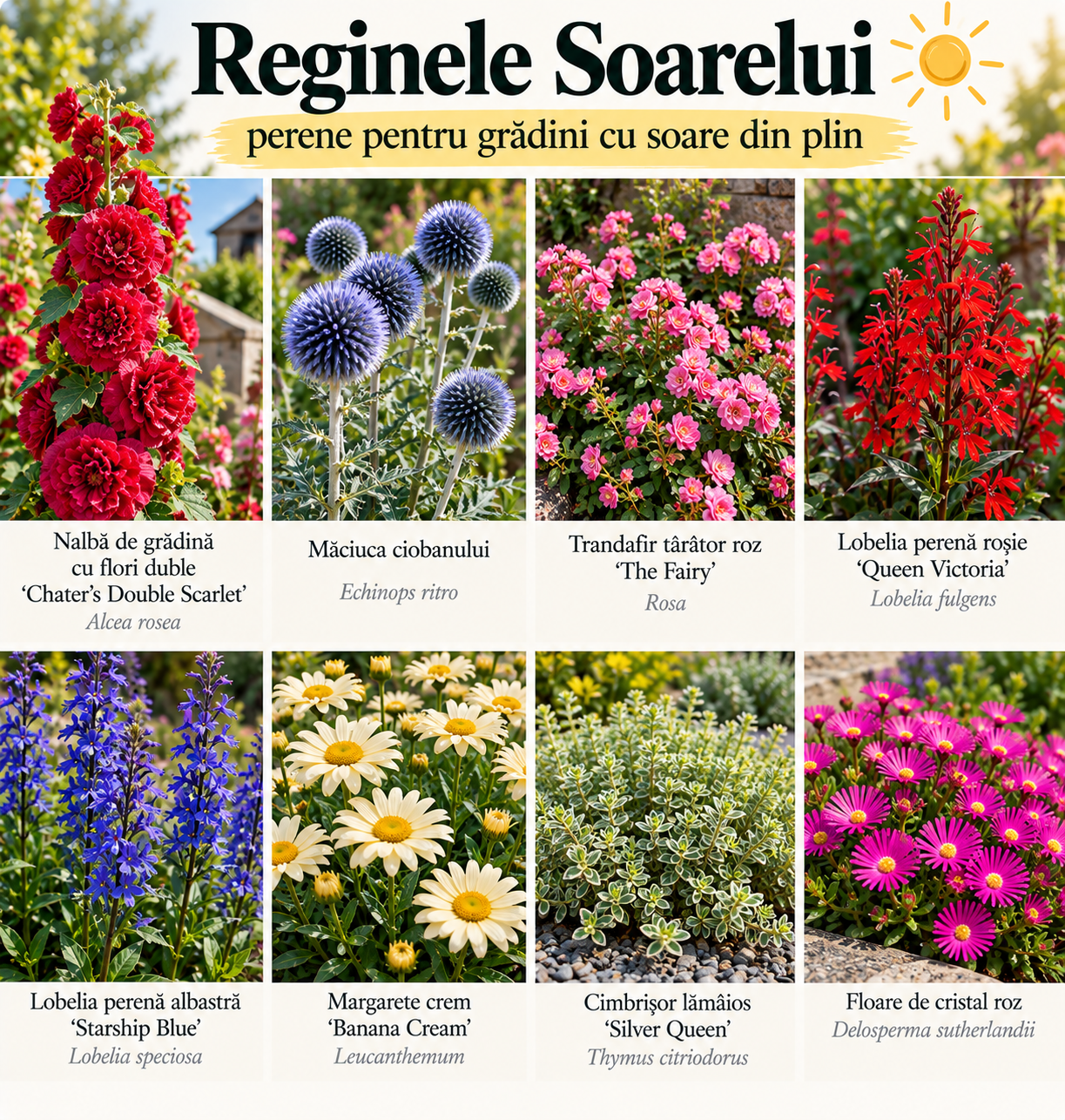 Reginele Soarelui: perene pt grădini cu soare din plin