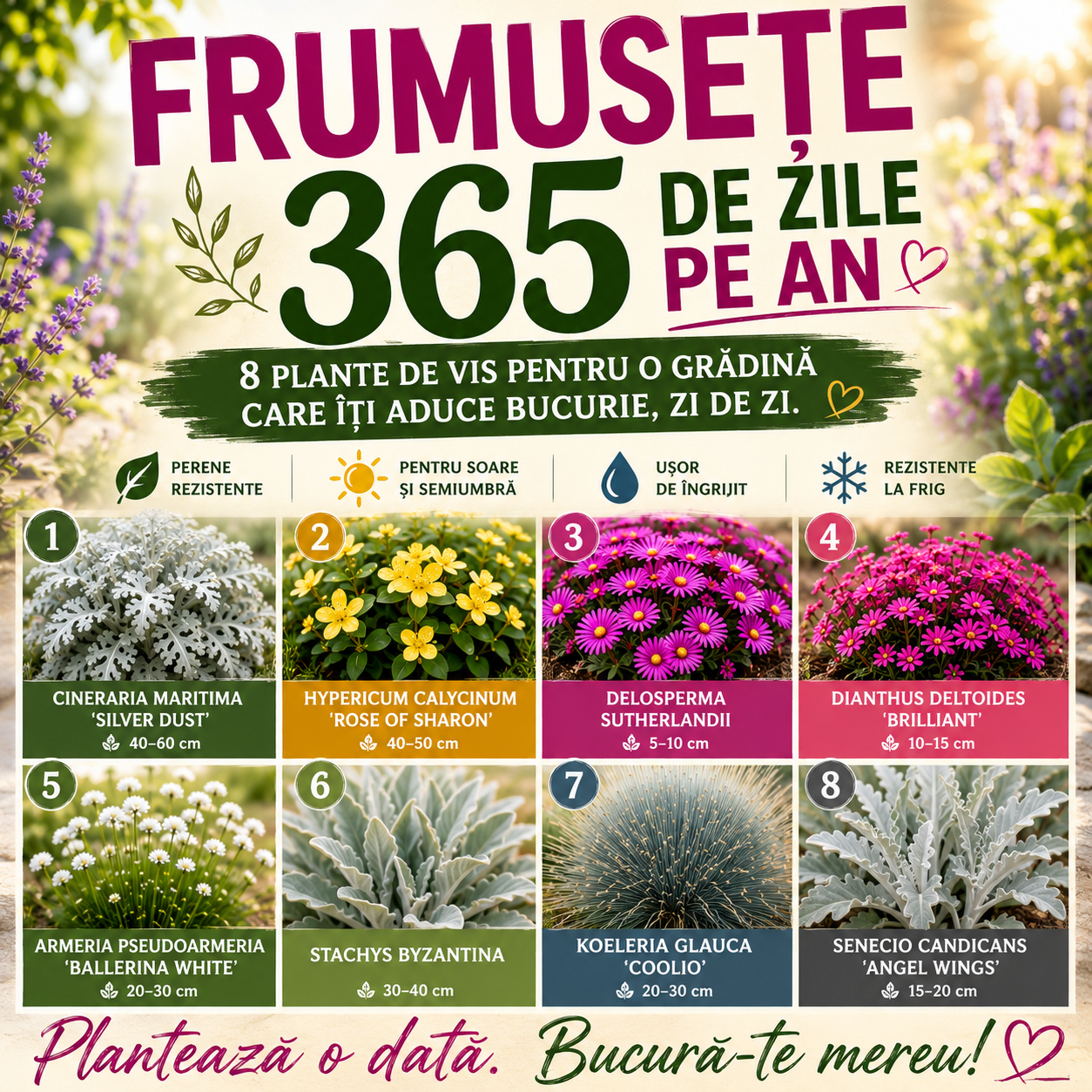 Frumusețe 365 zile pe an: pachet cu perene de grădină